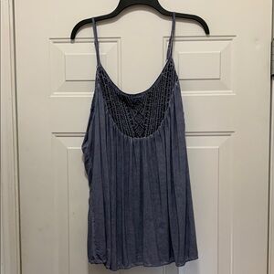 3/$15 Torrid Size 2X Blue & Black Sleeveless Top